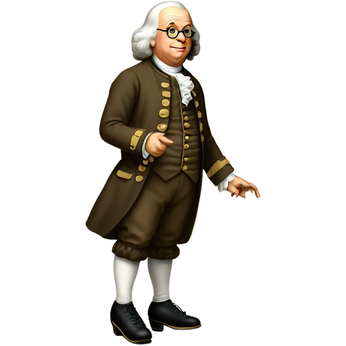 Benjamin Franklin roller skating emoji