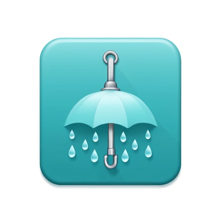 A Telegram Mini App logo for coordinating shared resources (shower bookings) in a shared house with 10 residents. emoji