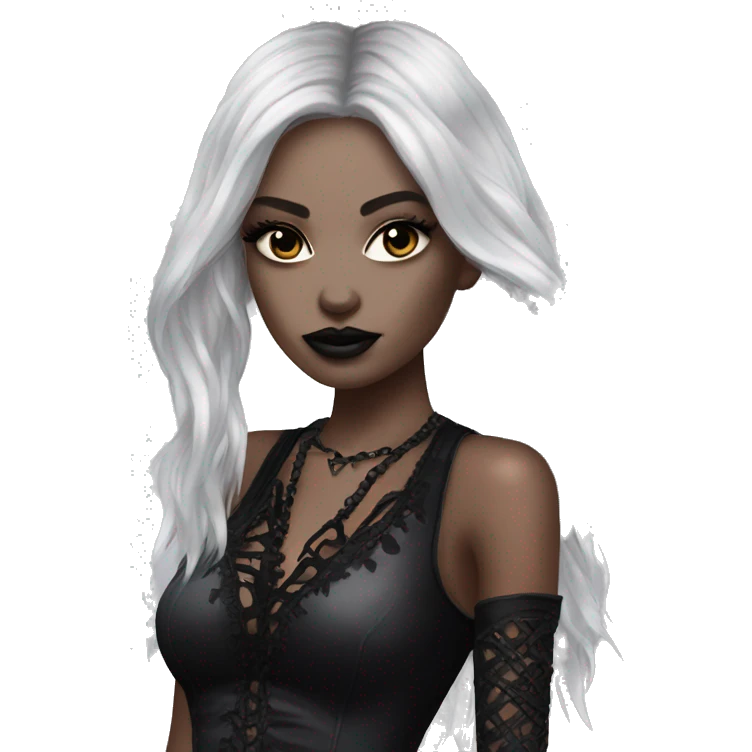 Goth victoria secret model realistic emoji