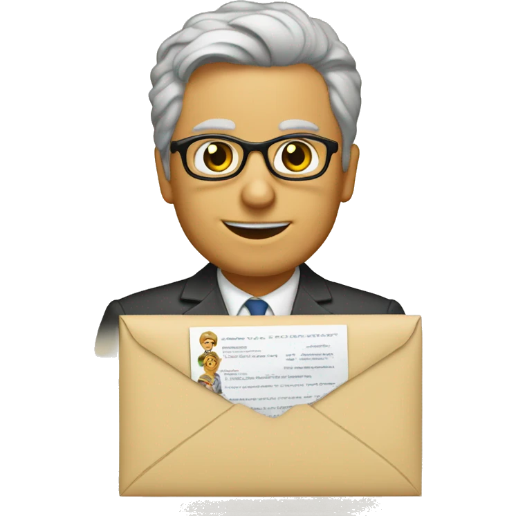 genealogist with envelope emoji