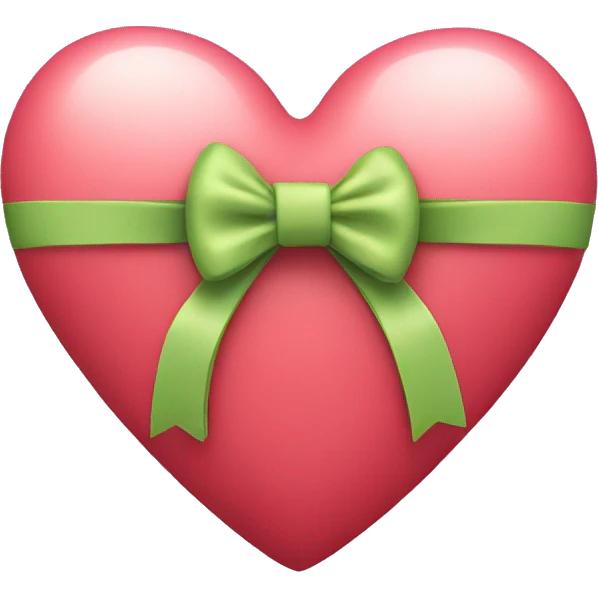 Heart with a bow around it emoji