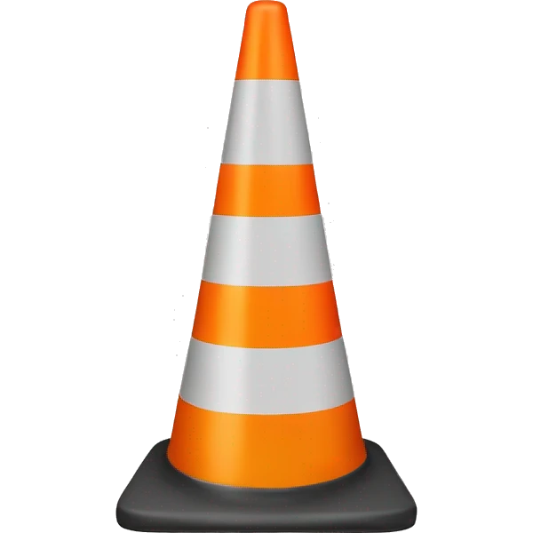 Rainbow Traffic cone emoji