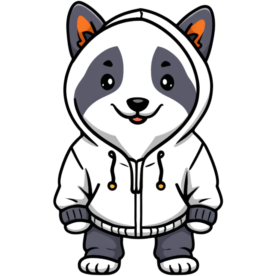 Dog wear a hoody  emoji
