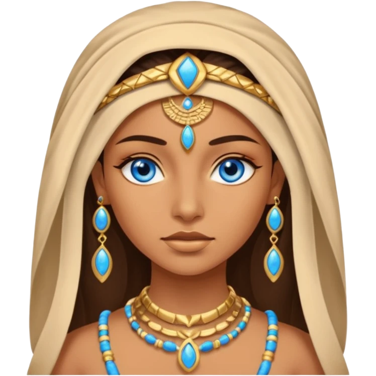blue eyed desert tribe woman emoji