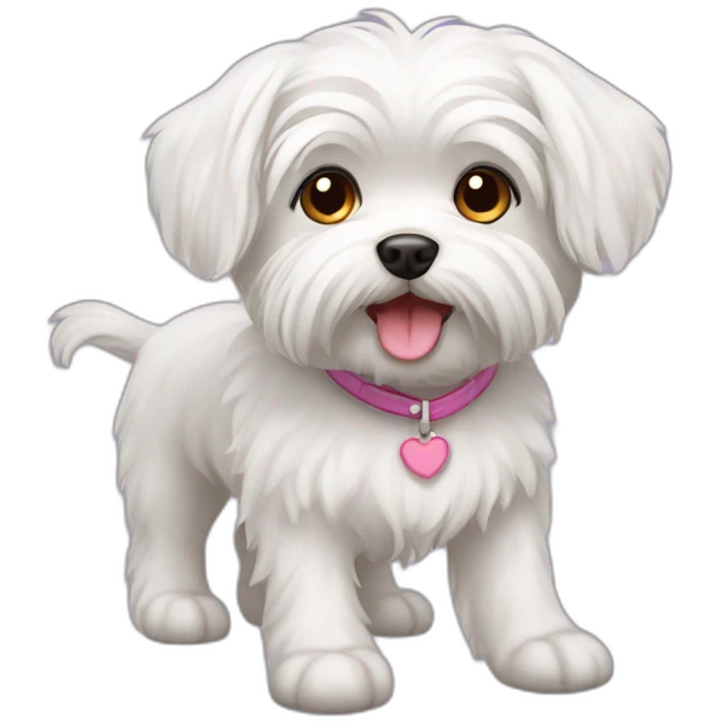 Maltese dog female emoji
