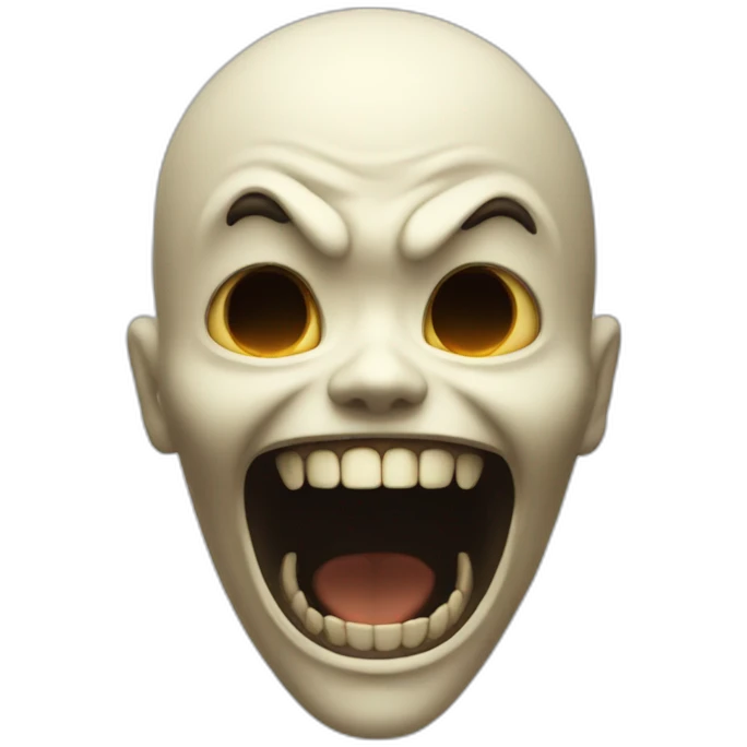 scream horror smile phonk emoji