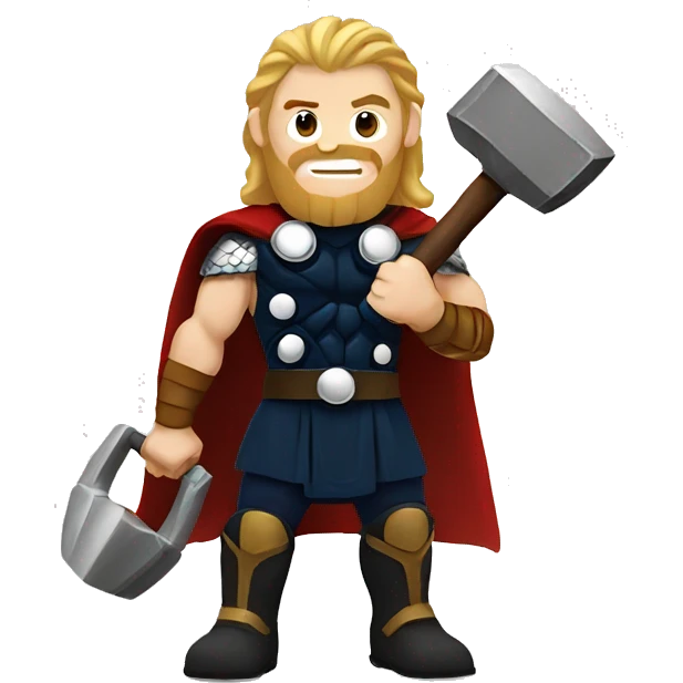 Thor holding a hammer emoji