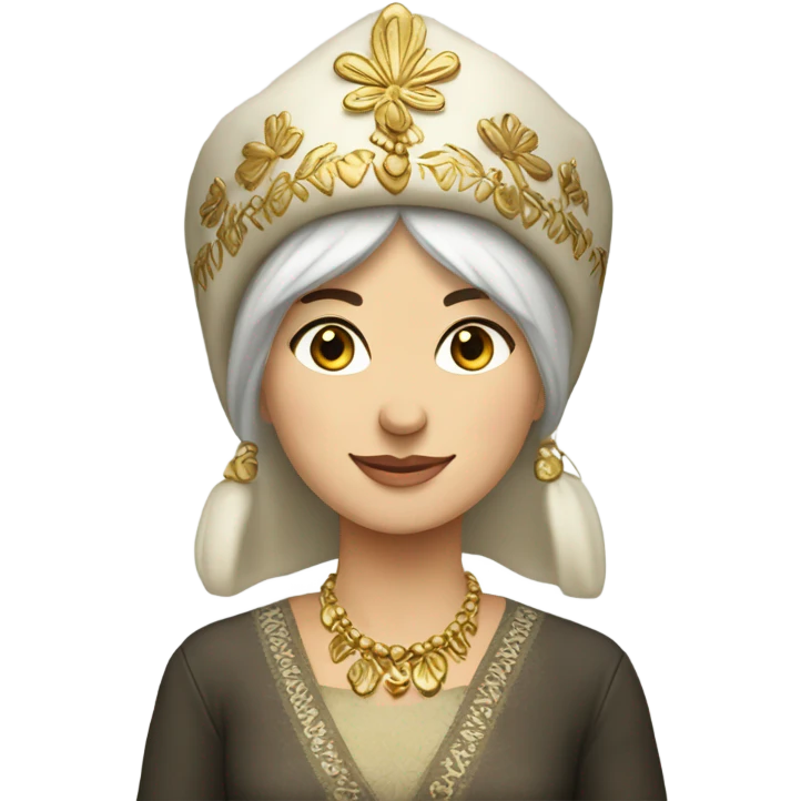 Russian woman wearing traditional russian clothing emoji