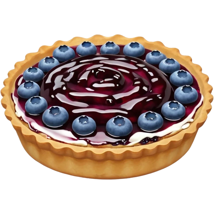 Make an emoji of a blueberry tart (small) that's broken off a bit so you can see the blueberry jam emoji