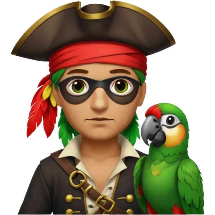 pirate and parrot emoji