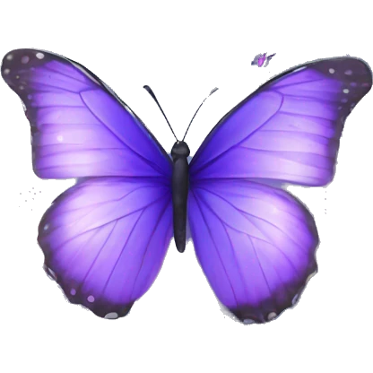 blue violet butterfly inside a magical dream sphere emoji