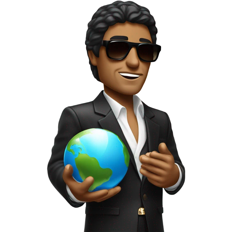 Tony Montana sunglasses the world in his hands emoji