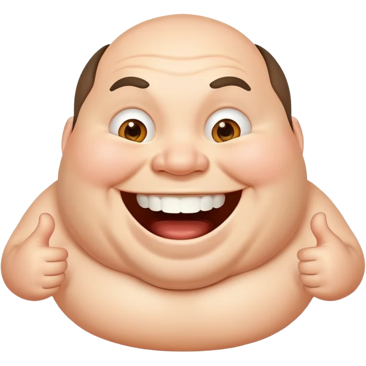 fat man who is excited emoji