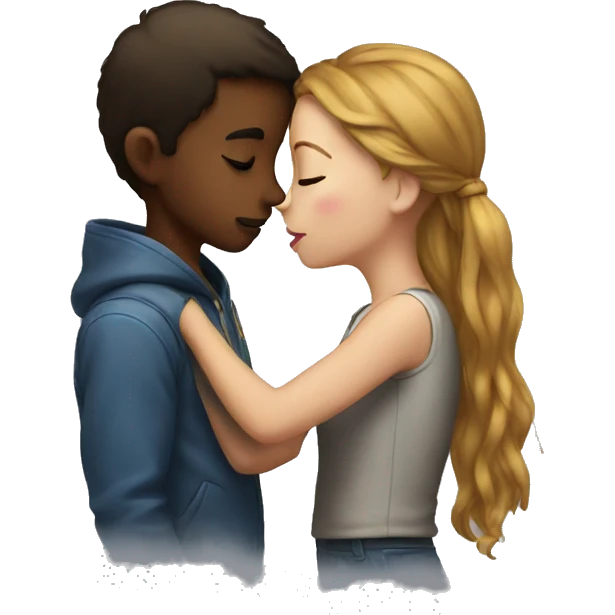Boy and girl kissing  emoji
