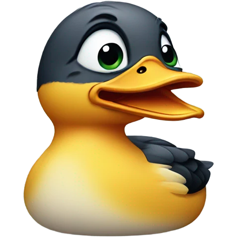Crying duck emoji