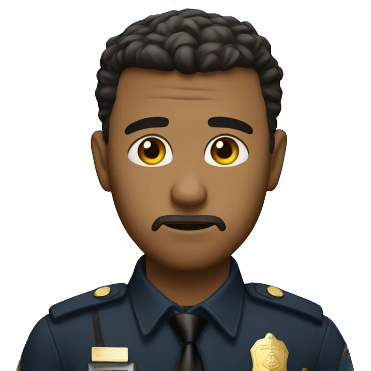 sad cop emoji