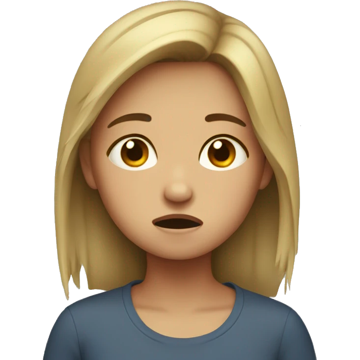 Girl crying emoji