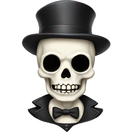Skeleton with a mustache emoji