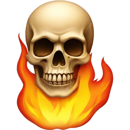 Skull on fire emoji
