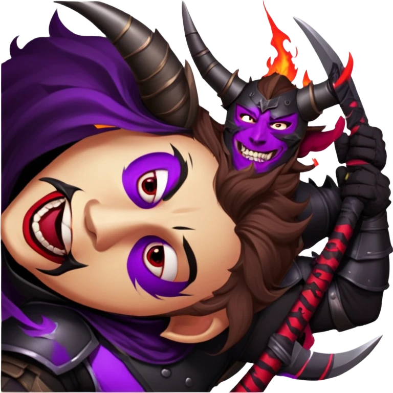 Demon-Horned Warrior emoji