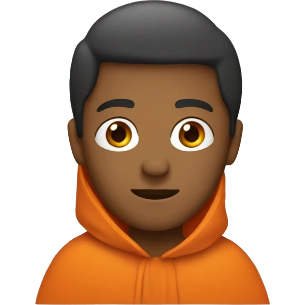person with orange poncho  emoji