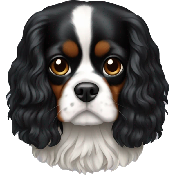 Black-king-charles-cavalier emoji