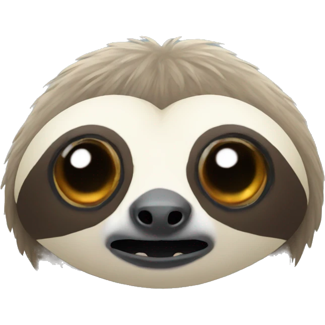 sloth face over moth wings emoji