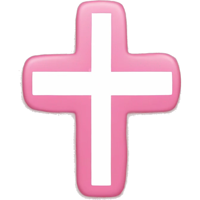 Pink cross emoji