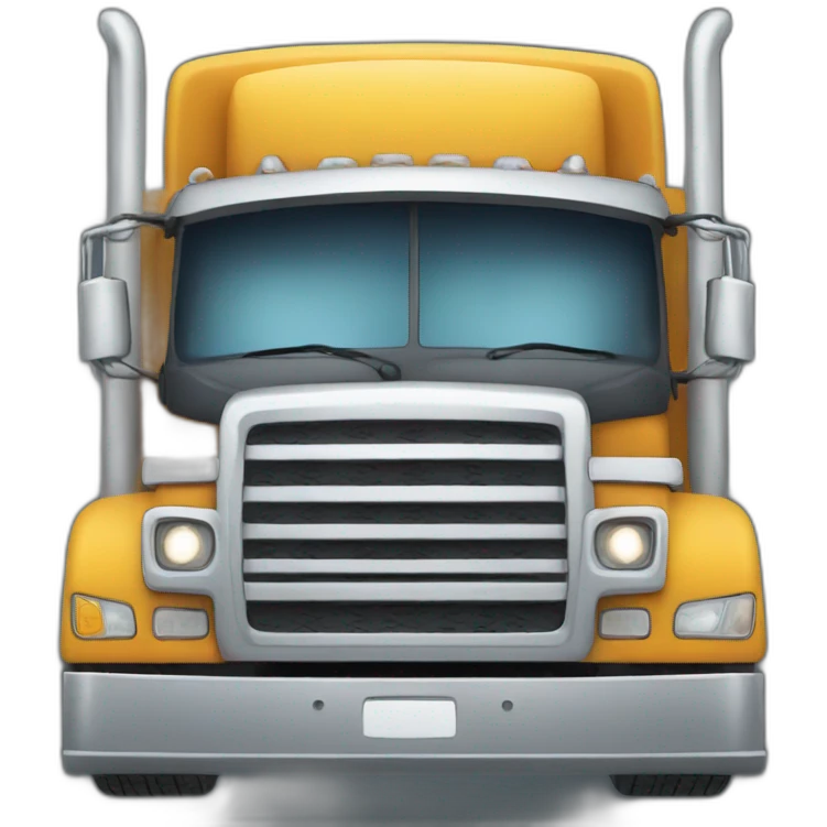 happy heavy truck emoji