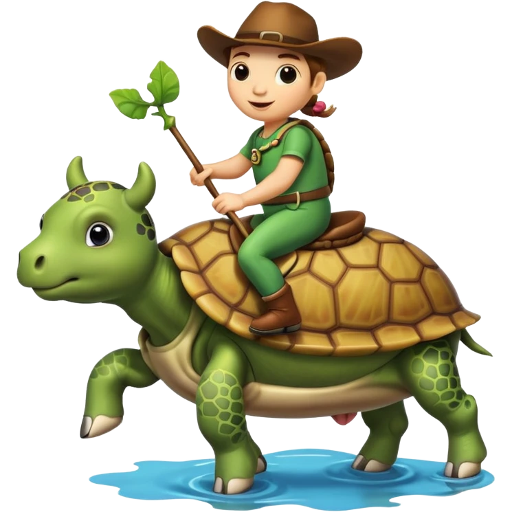 turtle riding cow emoji