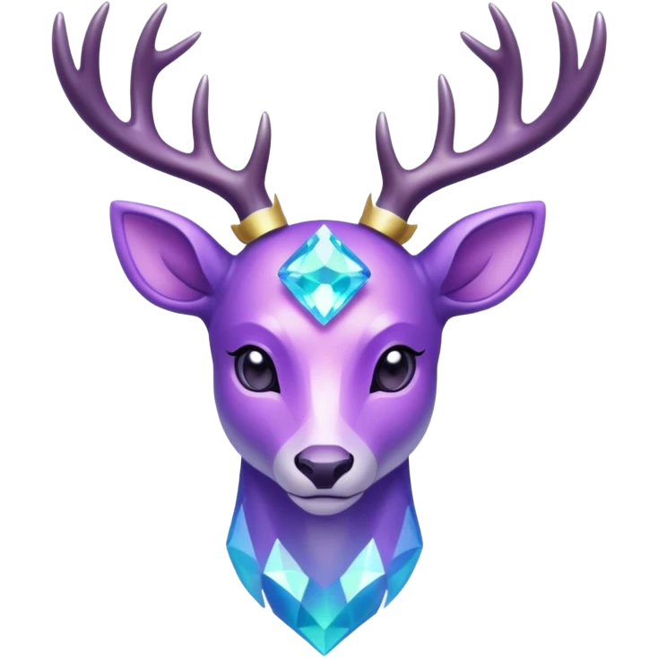 glitter purple and cian pokemon crystal deer emoji