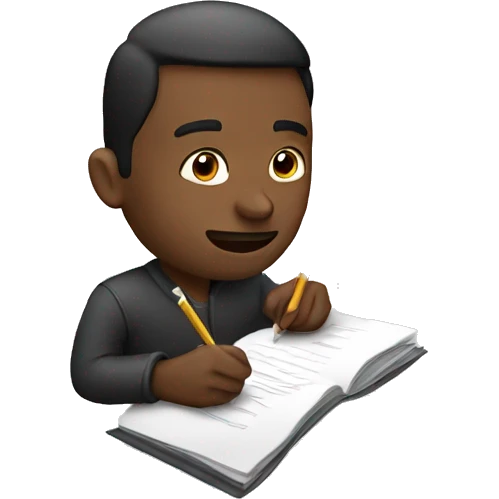 guy writing a script emoji