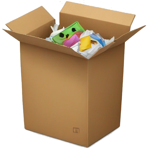 the box flies into the trash emoji