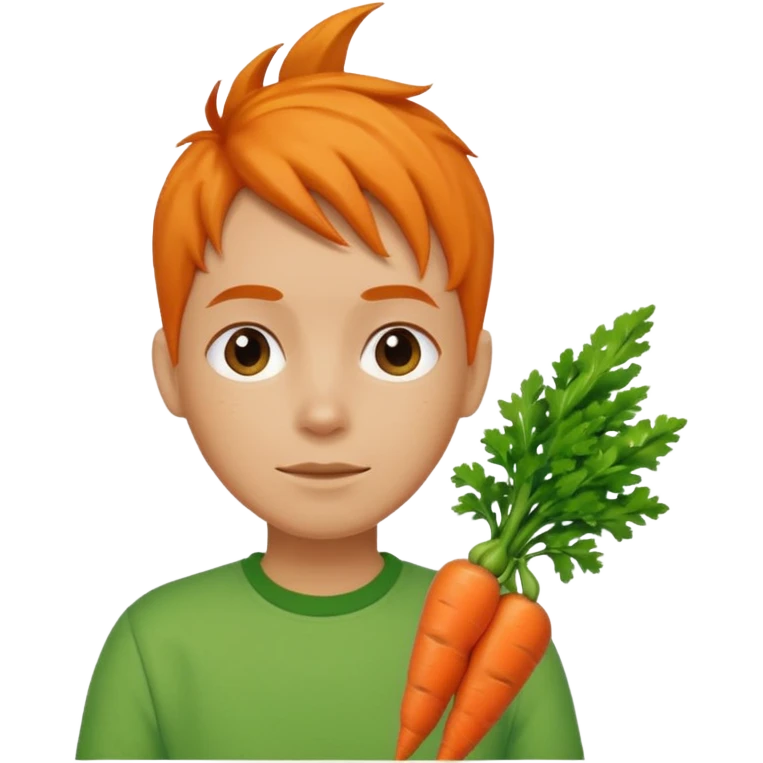 green carrot with shirt emoji