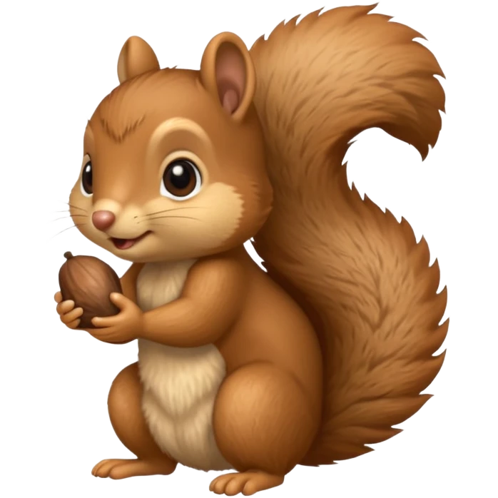 baby squirrel hold a acorn emoji