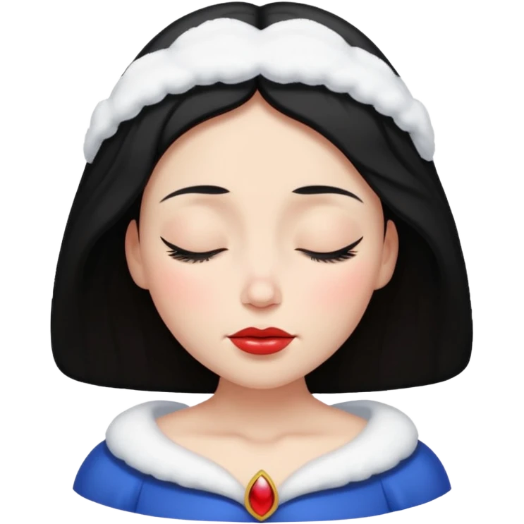 eyes closedsnow white emoji