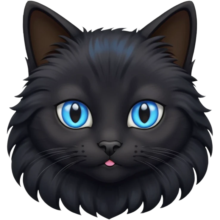 gato negro ojos celeste emoji
