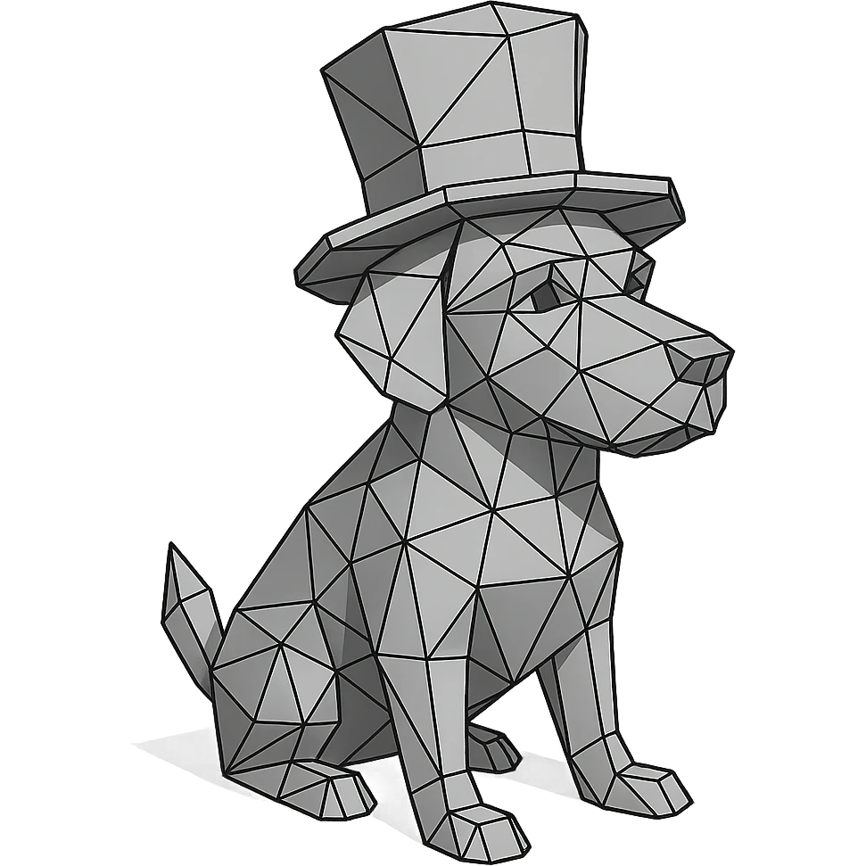 dog with tophat emoji
