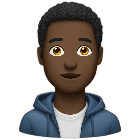 black man in koton emoji