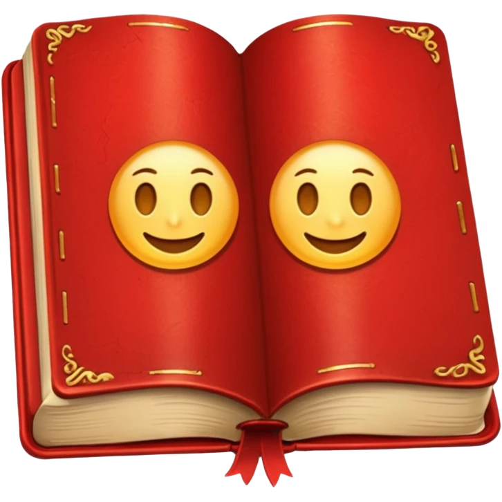 red book, golden glow emoji