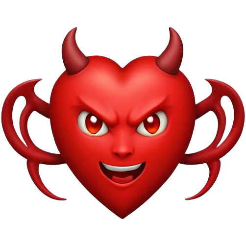 Devil heart not alive emoji