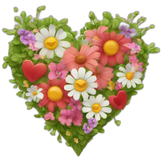 Heart with flowers  emoji