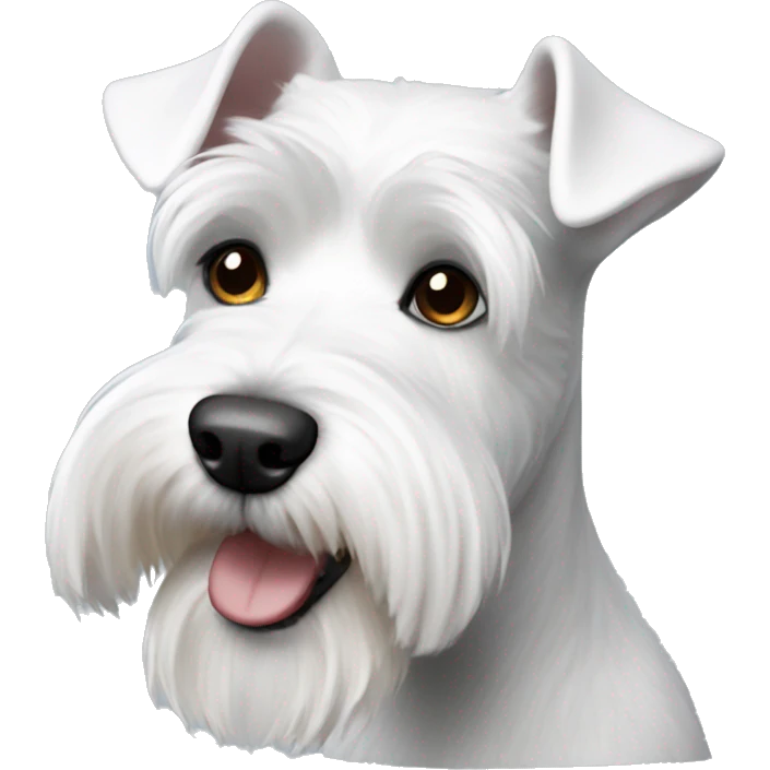 A white miniature schnauzer emoji