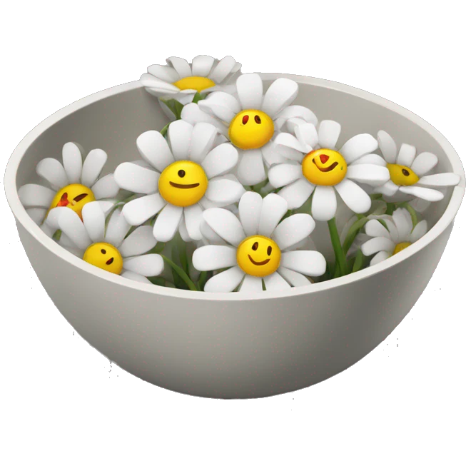 Flowers in a grating bowl emoji