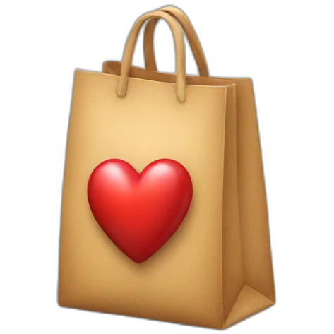 A bag with a heart on it emoji