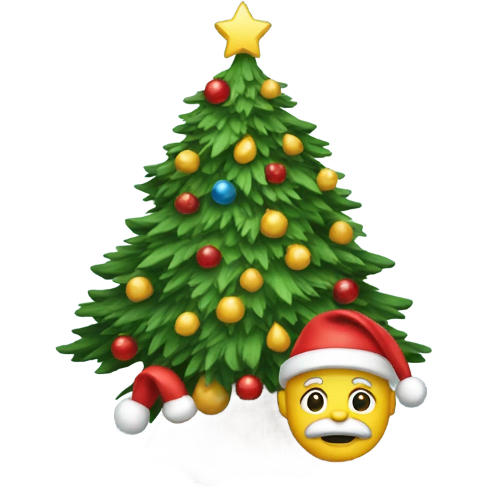 Santa tree emoji