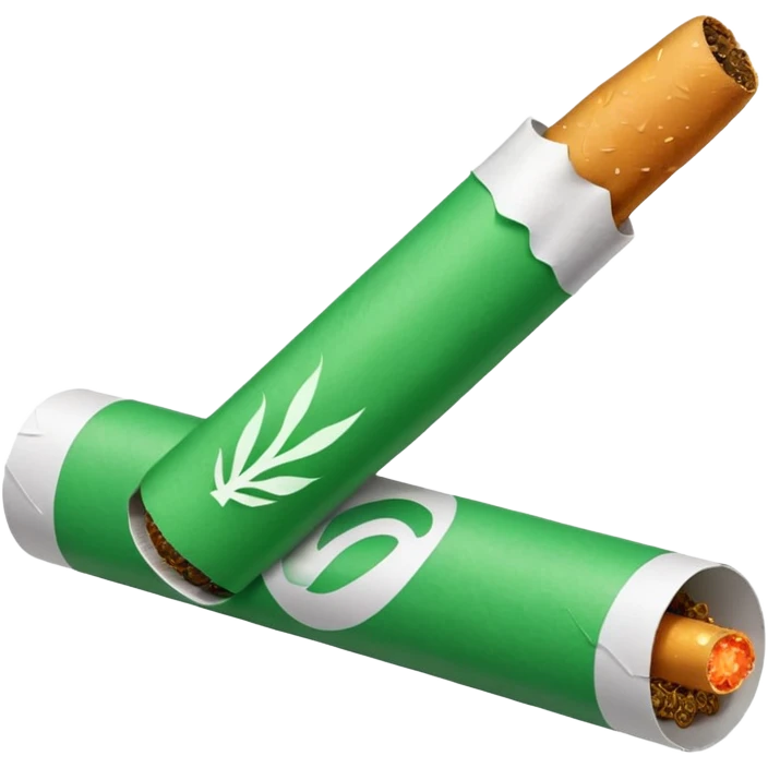 a green cigarrete, like the wpp one emoji