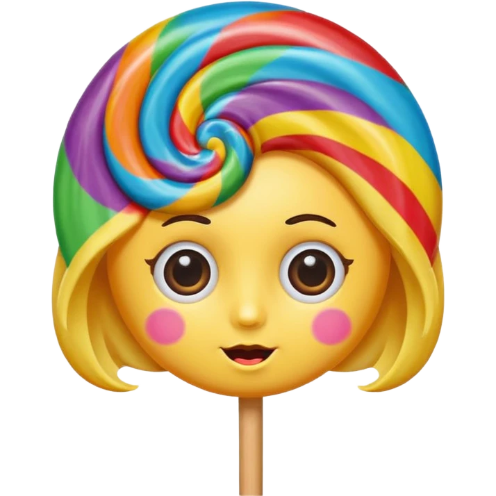 lollipop with eyes and hair  emoji