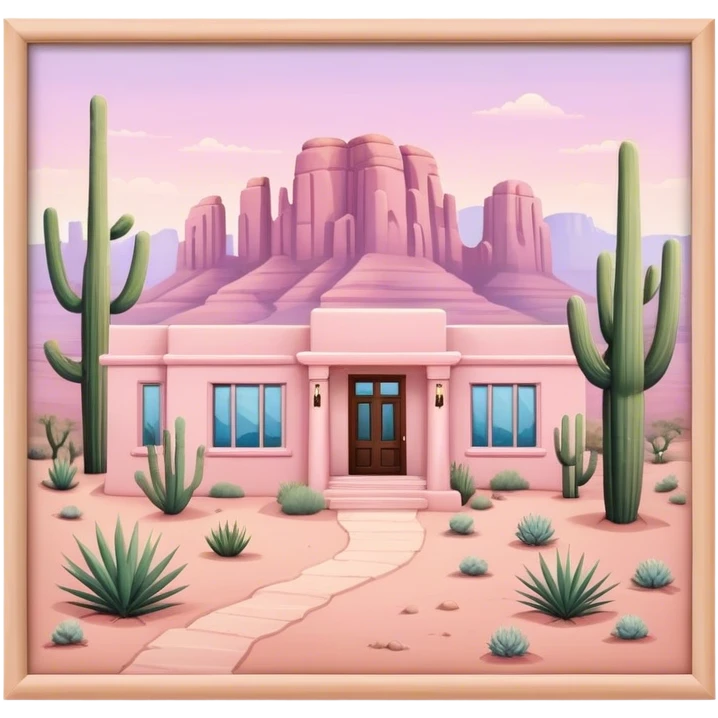 Light pink Arizona desert villa emoji