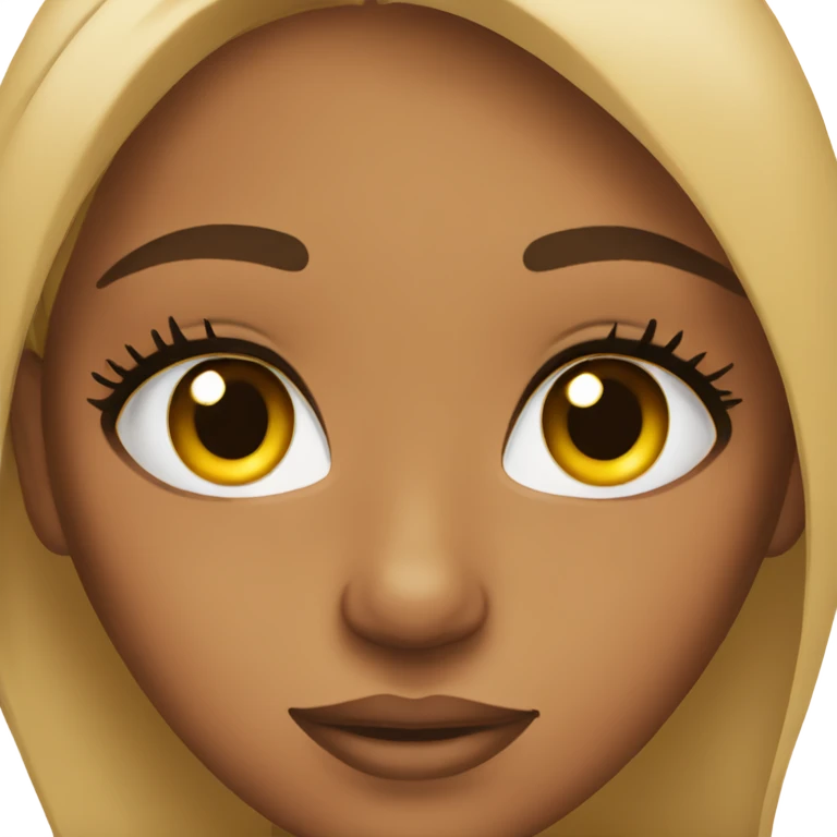 tan girl with lashes emoji